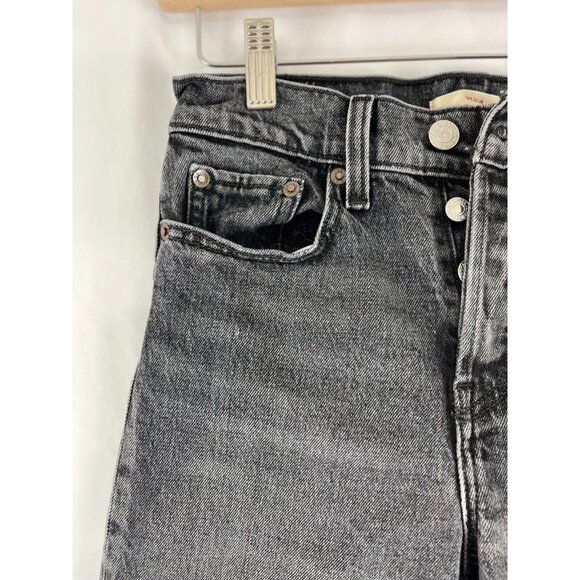 Levis Jeans Womens Size 24 Wedgie Icon High Rise Tapered Straight Fit in Black - Picture 4 of 16